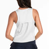 Lucky In Love Pleats Please Tank (White)
