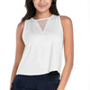 Lucky In Love Pleats Please Tank (White)