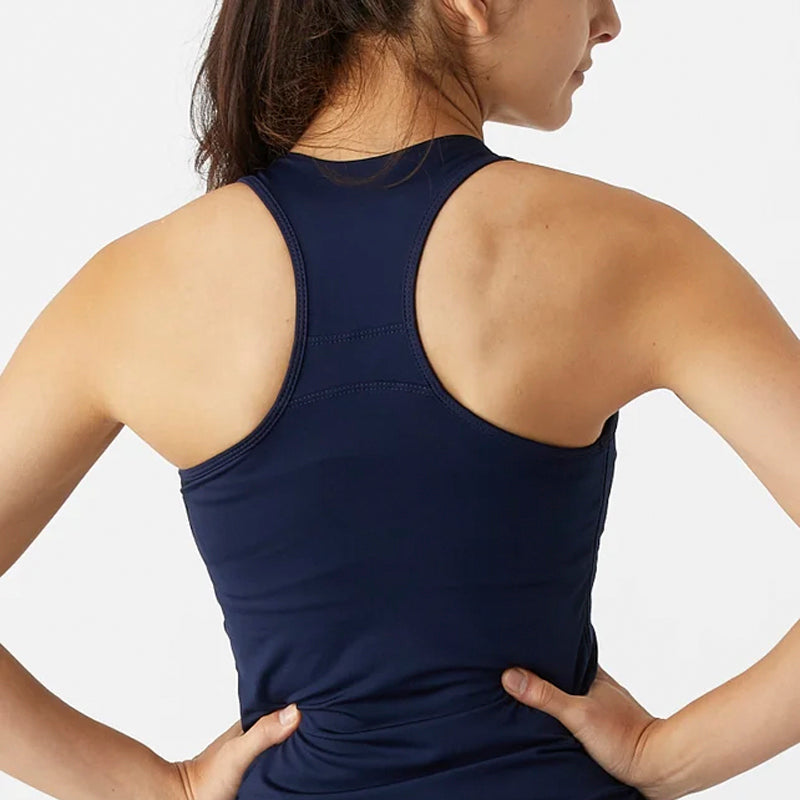 Lucky In Love V-Neck Tank W/ Bra (Midnight)