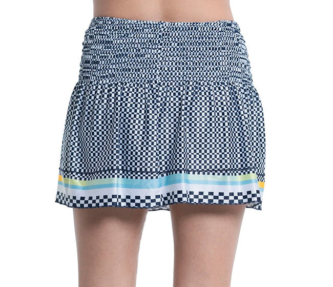 Lucky In Love Long Check Me Out Smock Skirt (Midnight)
