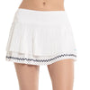 Lucky In Love Finish Line Pleated Skirt (White)