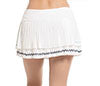 Lucky In Love Finish Line Pleated Skirt (White)