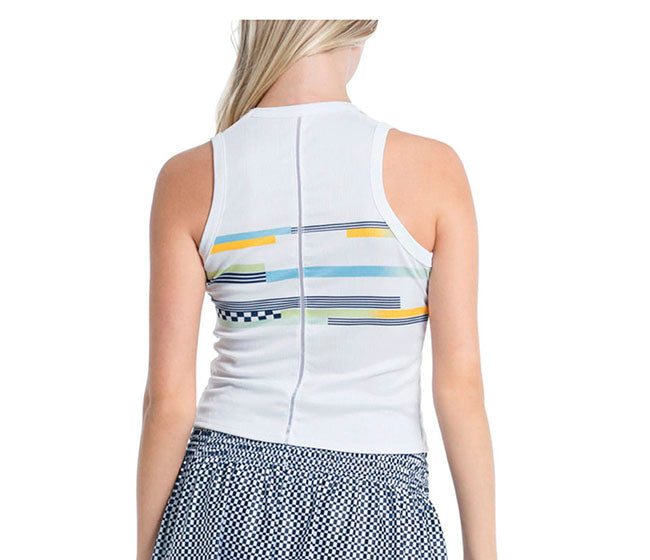 Lucky In Love Finish Line Tank (White)