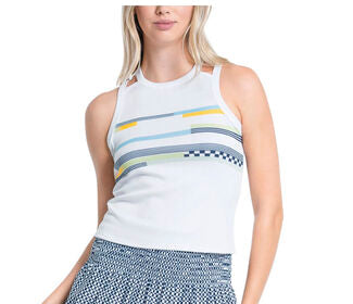 Lucky In Love Finish Line Tank (White)