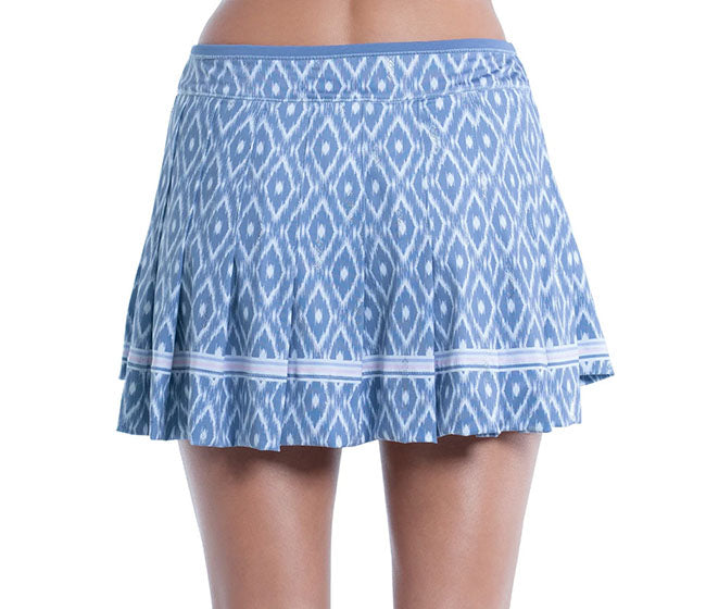 Lucky In Love Metallic Ikat Pleated Skirt (W) (Shadow)