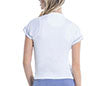 Lucky In Love Ikat Stripe Short Sleeve Top (White)