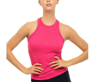 Lucky In Love One Love Rib Tank (Shocking Pink)