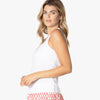 Lucky In Love Shockin' Stripes Tank W/ Bra (White)