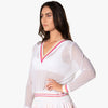 Lucky In Love Classic Mesh Pullover (White)