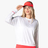 Lucky In Love Bright Line Long Sleeve (White)