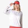Lucky In Love Bright Line Long Sleeve (White)