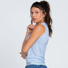 Lucky In Love Steel Cut Twist Front Tank (Steel Blue)