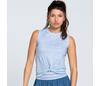 Lucky In Love Steel Cut Twist Front Tank (Steel Blue)