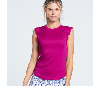 Lucky In Love Bring It On Rib Tank (Dragon Fruit)