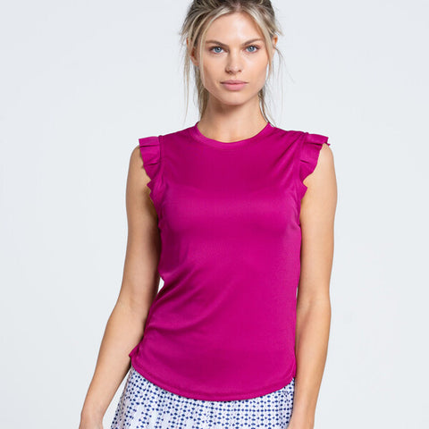 Lucky In Love Bring It On Rib Tank (Dragon Fruit)