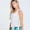 Lucky In Love V-Neck Tank W/ Bra (Bone)