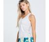 Lucky In Love V-Neck Tank W/ Bra (Bone)