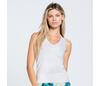 Lucky In Love V-Neck Tank W/ Bra (Bone)