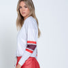 Lucky In Love Metallic Long Sleeve (Silver)