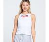 Lucky In Love Metallic Stripe Tank W/ Bra (White)