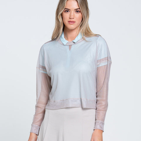 Lucky In Love Hype Mesh Long Sleeve (Champagne)