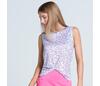 Lucky In Love Moon Flower Twist Front Tank (Powder Blue/Taffy)