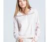 Lucky In Love Renew Heather 1/4 Zip Long Sleeve (Beige)