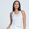 Lucky In Love Lace Corset Tank (White)