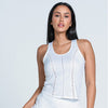 Lucky In Love Lace Corset Tank (White)