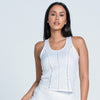 Lucky In Love Lace Corset Tank (White)