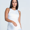 Lucky In Love Shibori Stripe Tank W/ Bra (White)