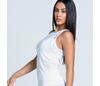 Lucky In Love Shibori Stripe Tank W/ Bra (White)