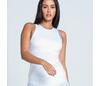Lucky In Love Shibori Stripe Tank W/ Bra (White)