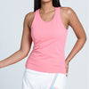 Lucky In Love Seamless High Neck Tank W/ Bra (Pink)
