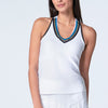 Lucky In Love Stripe Hype Tank W/ Bra (White)