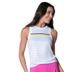 Lucky In Love Set Tie Back Tank (White)