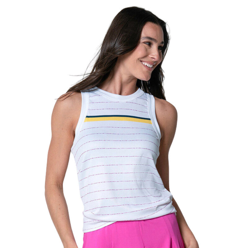 Lucky In Love Set Tie Back Tank (White)