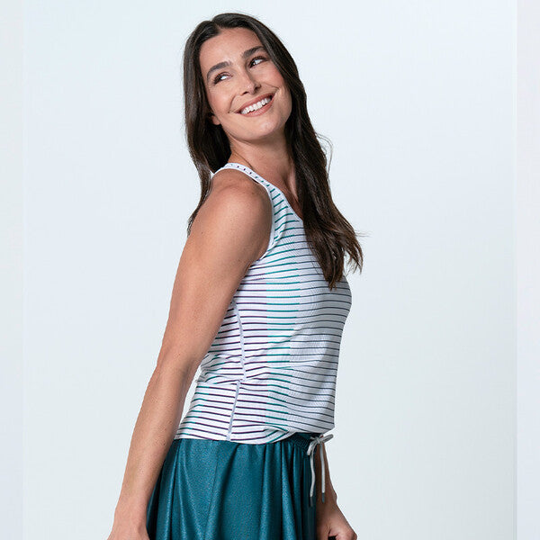 Lucky In Love Contour Rib Tank (White)