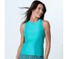 Lucky In Love High Neck Action Tank W/ Bra (Aquamarine)