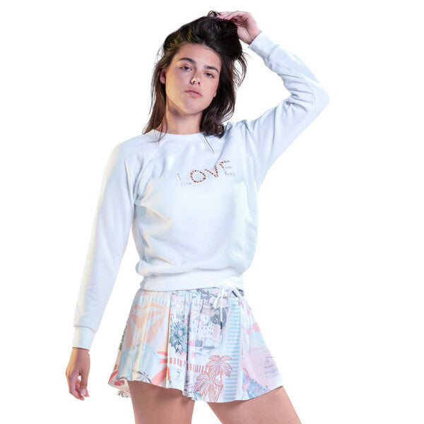 Lucky In Love Love Pullover (W) (White)