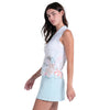 Lucky In Love Breeze Club V-Neck Tank (W) (White)
