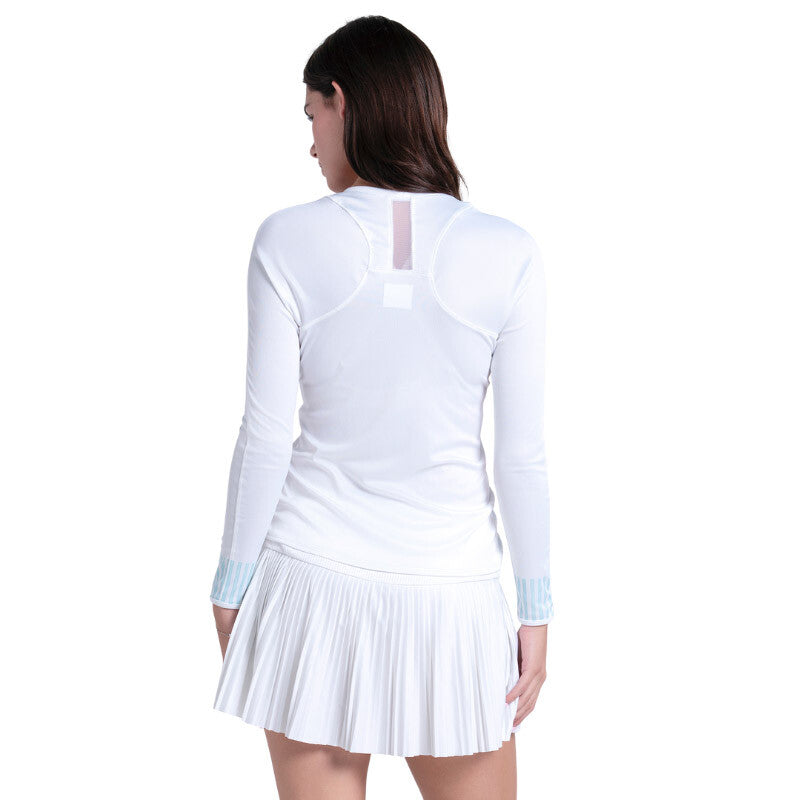 Lucky In Love Riviera Club Long Sleeve (W) (White) Lucky In Love