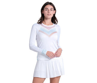 Lucky In Love Riviera Club Long Sleeve (W) (White)