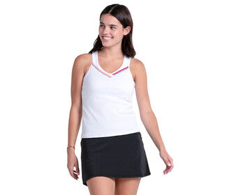 Lucky In Love Glow Stripe Tank (W) (White)