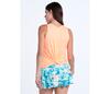 Lucky In Love Twist Back Rib Tank (W) (Orange Frost)