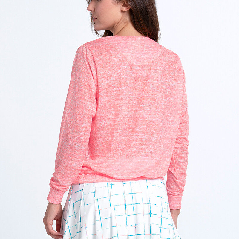 Lucky In Love Summer Haze Long Sleeve Pullover (W) (Orange Frost) Lucky In Love