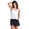 Lucky In Scoop Neck Rib Tank W/ Bra (W) (White)