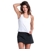 Lucky In Scoop Neck Rib Tank W/ Bra (W) (White)