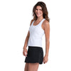 Lucky In Scoop Neck Rib Tank W/ Bra (W) (White)