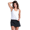 Lucky In Scoop Neck Rib Tank W/ Bra (W) (White)